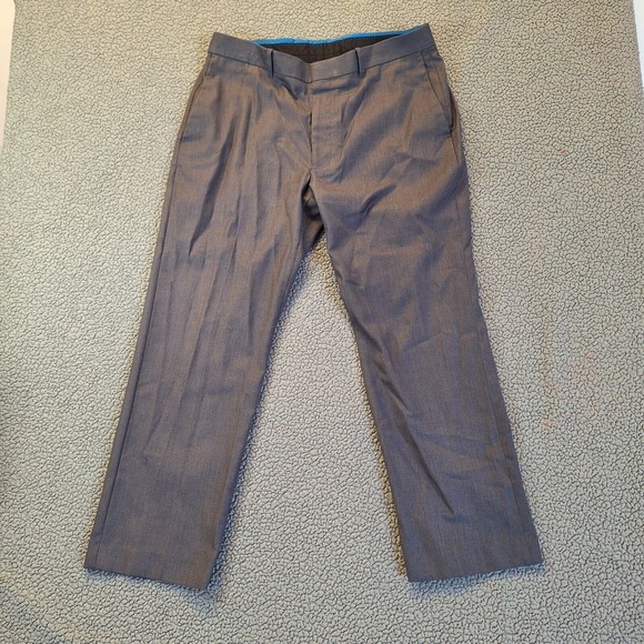 Axist Mens Gray Dress Pleated Pants‎  Black W36 L29 Dress Slacks Trousers - Picture 1 of 11